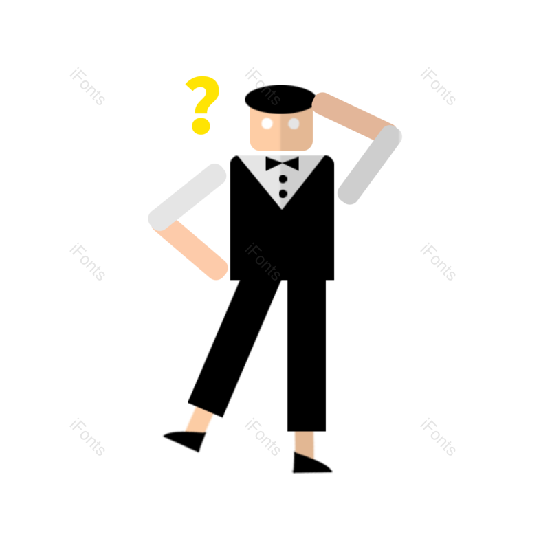 卡通图片,插画元素,蓝色PNG,男士免抠素材